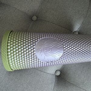 Starbucks Silver and Green Tumbler